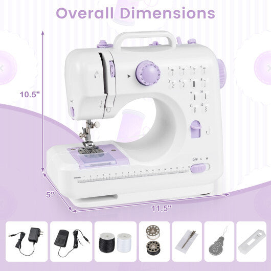 Sewing Machine and Table Set with Charging Station Folding Craft Desk and Beginner Sewing Machine W2B