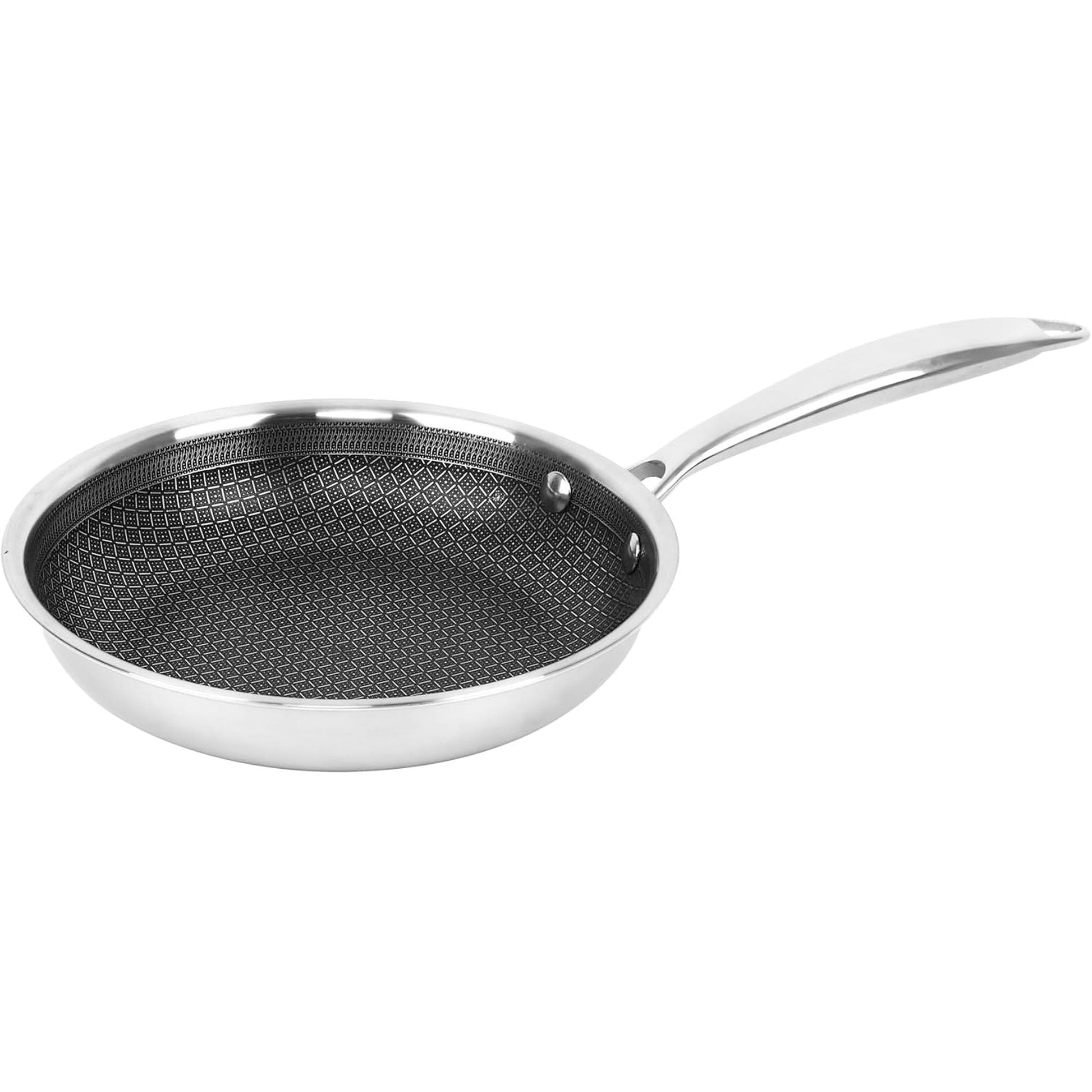 Brentwood 11 inch 3-Ply Hybrid Non-Stick Stainless Steel Frying Pan W2B