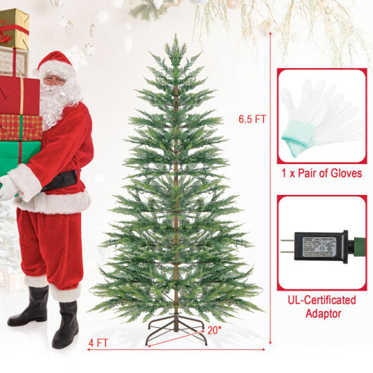6.5FT Pre-Lit Christmas Tree & Beige Kids Recliner Chair Set  Cozy Holiday Bundle W2B