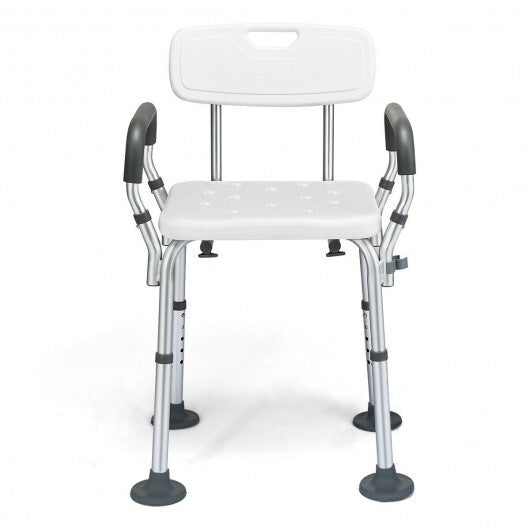 Shower Chair Spa Bathtub with Removable Armrests and Back