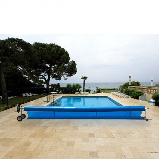 18 Ft Pool Cover Reel Set Aluminum In-ground Swimming Solar Cover Reel W2B