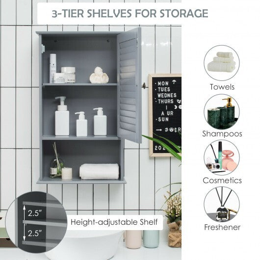 27.5 Inch H Wall Hanging Bathroom Storage Cabinet W2B