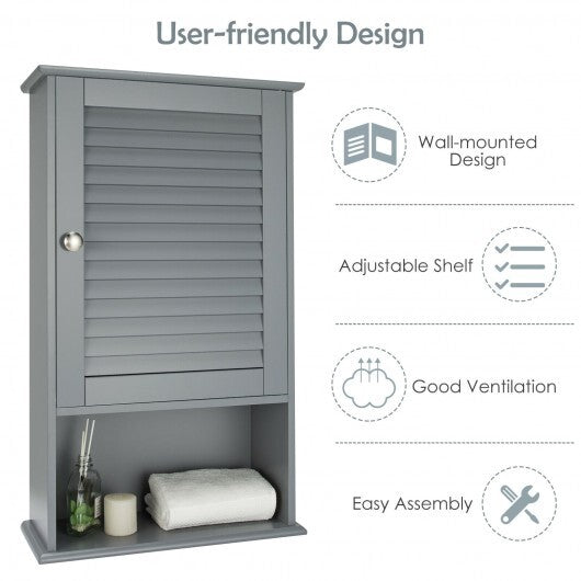 27.5 Inch H Wall Hanging Bathroom Storage Cabinet W2B