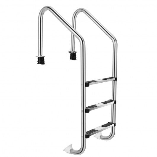 3-Step Stainless Steel Swimming Pool Ladder with Anti-Slip Step W2B