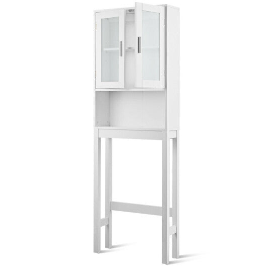 Over the Toilet Bathroom Storage Cabinet with Adjustable Shelf W2B