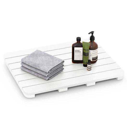 Waterproof HIPS Bath Spa Shower Mat with Non Slip Foot Pads-Brown