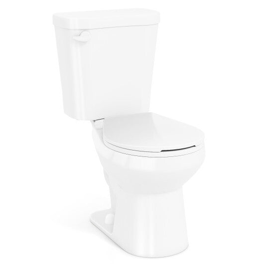 Two-Piece Round Toilet with 17.5 inch ADA Comfort Chair Height Seat