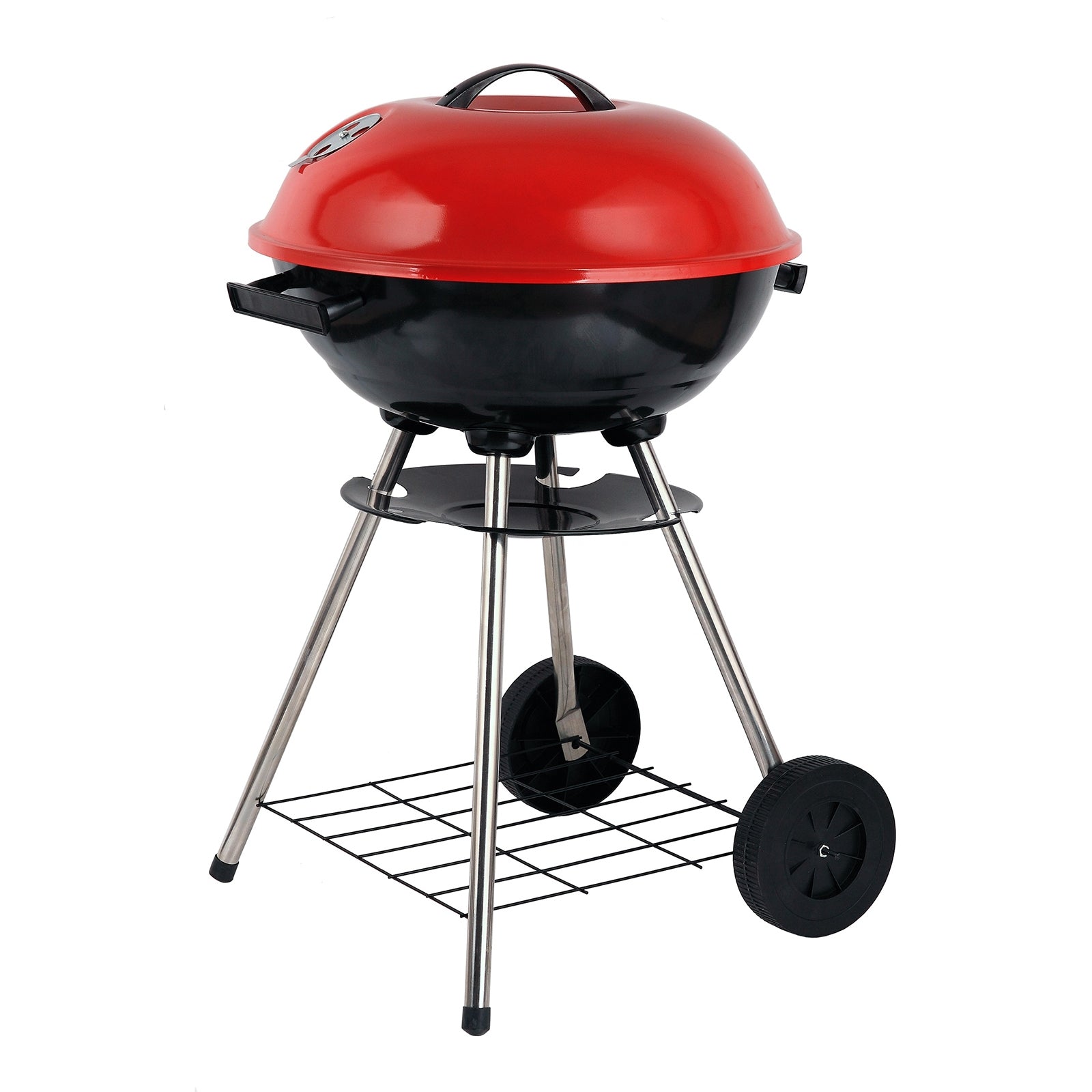 Brentwood BB-1701 17 Portable Charcoal BBQ Grill, Red W2B