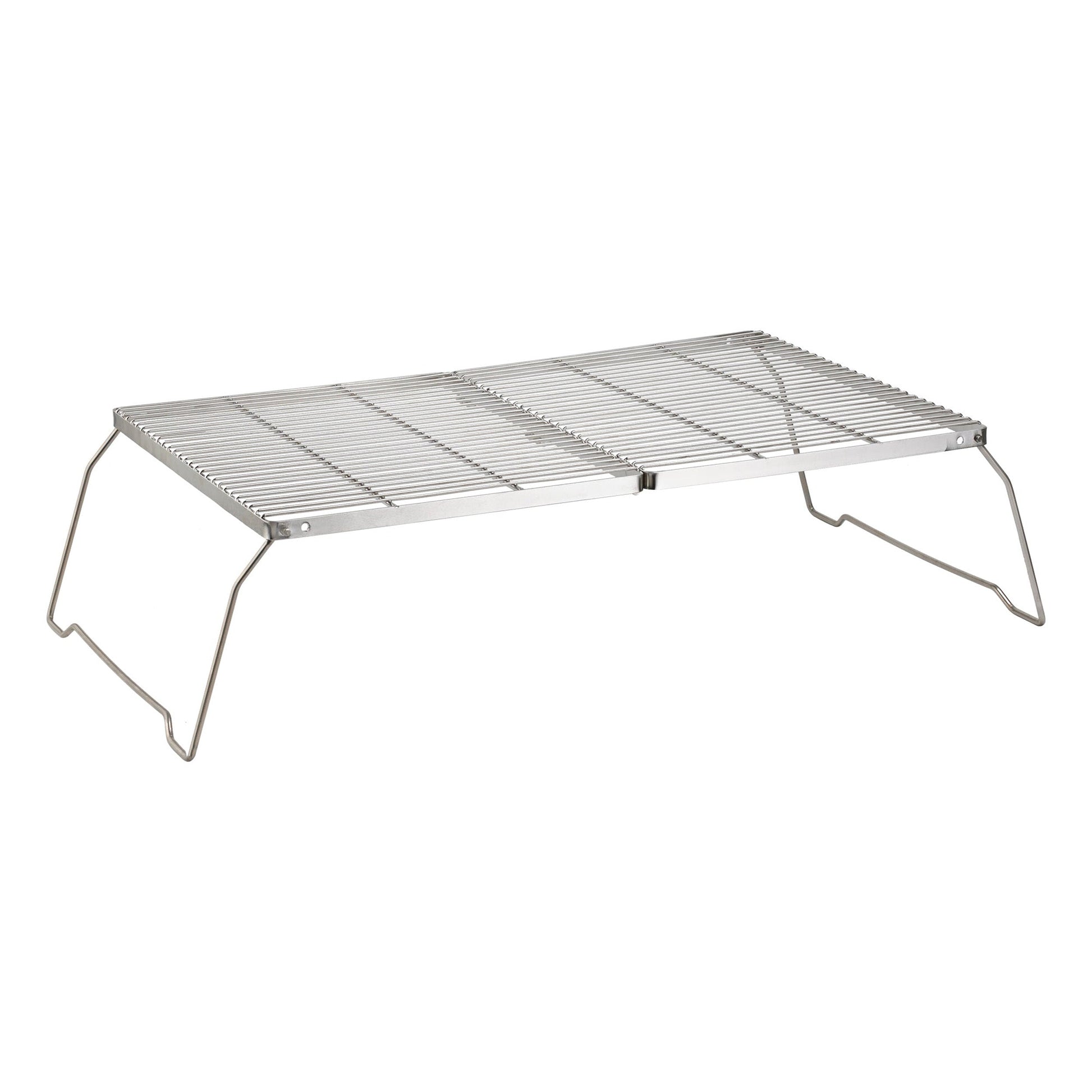 Brentwood 25 x 17 Inch Heavy Duty Stainless Steel Portable Folding Campfire Grill with Carry Bag W2B