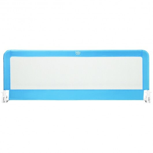59 Inch Folding Breathable Baby Bed Rail Guard with Safety Strap-Blue - Color: Blue W2B