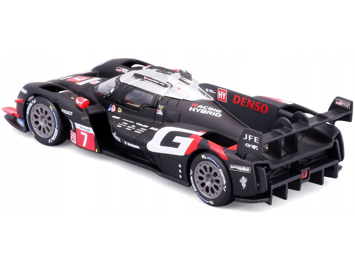 Toyota GR010 Hybrid #7 Kamui Kobayashi - Jose Maria Lopez - Nyck de Vries "Toyota Gazoo Racing" 2nd Place "24 Hours of Le Mans" (2024) "Race" Series 1/43 Diecast Model Car by Bburago Bburago