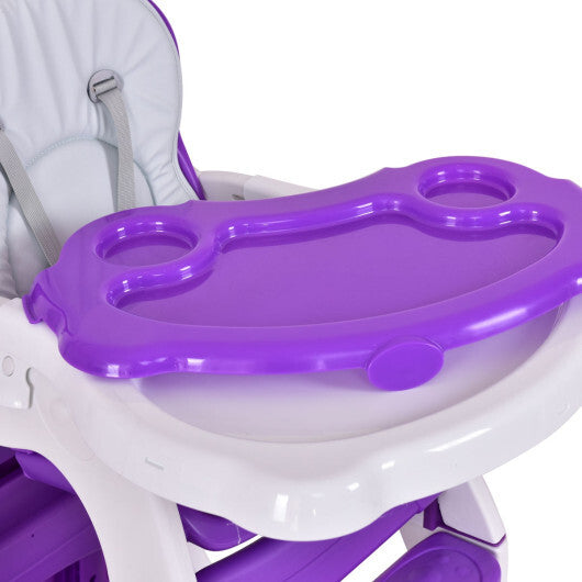 3 in 1 Infant Table and Chair Set Baby High Chair-Blue W2B