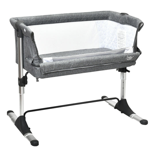 Travel Portable Baby Bed Side Sleeper  Bassinet Crib with Carrying Bag-Gray - Color: Gray W2B