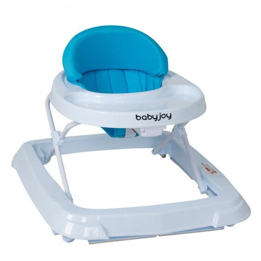 Adjustable Height Removable Folding Portable Baby Walker-Blue W2B