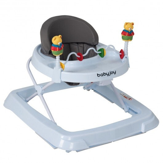 Adjustable Height Removable Folding Portable Baby Walker-Blue W2B