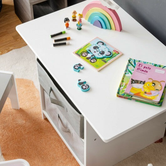KidsTableand2ChairsSet RemovableStorageDrawers