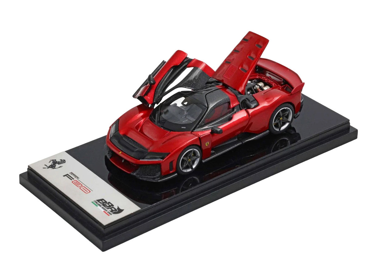 Ferrari F80 Supercar Rosso (Red) Metallic with Black Metallic Top 1/64 Diecast Model Car by BBR BBR