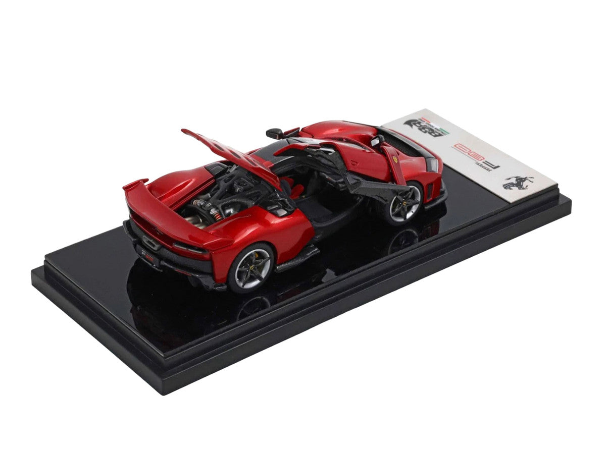 Ferrari F80 Supercar Rosso (Red) Metallic with Black Metallic Top 1/64 Diecast Model Car by BBR BBR