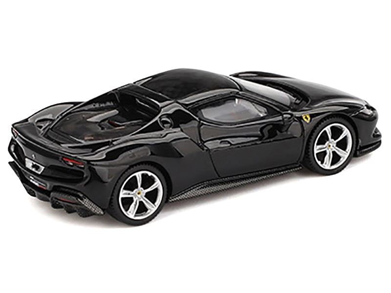 Ferrari 296 GTB Nero Daytona Black 1/64 Diecast Model Car by BBR