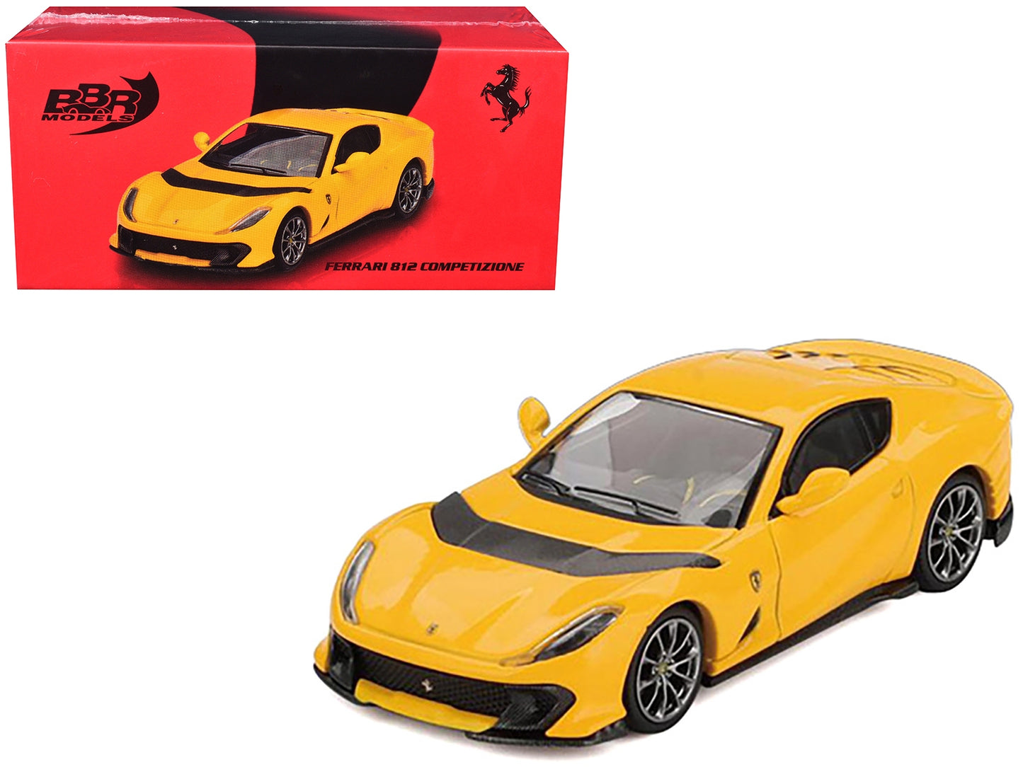 Ferrari 812 Competizone Giallo Modena Yellow 1/64 Diecast Model Car by BBR
