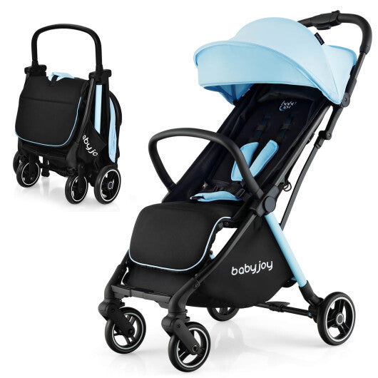 One-Hand Folding Portable Lightweight Baby Stroller with Aluminum Frame-Blue - Color: Blue W2B