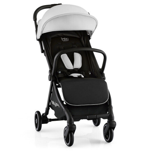One-Hand Folding Portable Lightweight Baby Stroller with Aluminum Frame-Gray - Color: Gray W2B