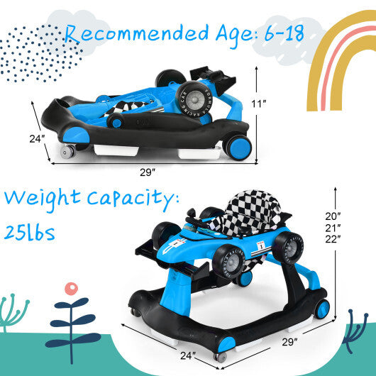 $79 5-in-1 Baby Walker with Adjustable Height and Speed W2B