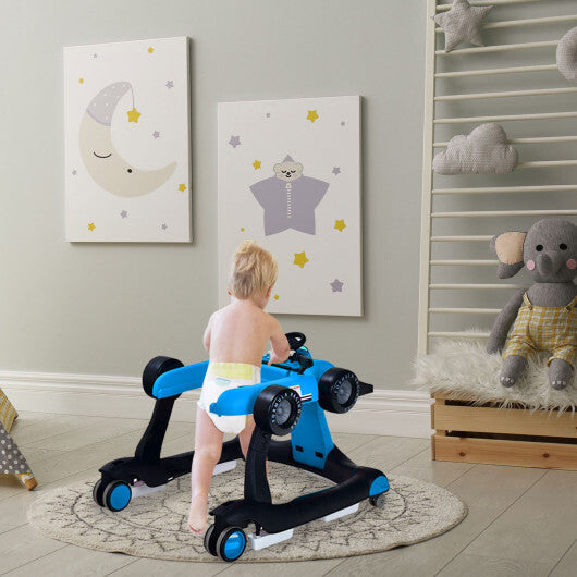 5-in-1 Baby Walker with Adjustable Height and Speed for Boys Girls 6-18 Months W2B