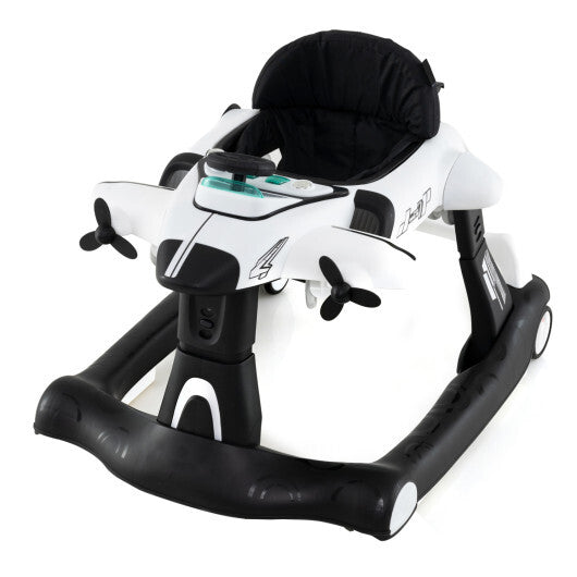 6-in-1 Baby Walker with Wheels and Detachable Play Platform for Kids Aged 6-18 Months Old-Red W2B