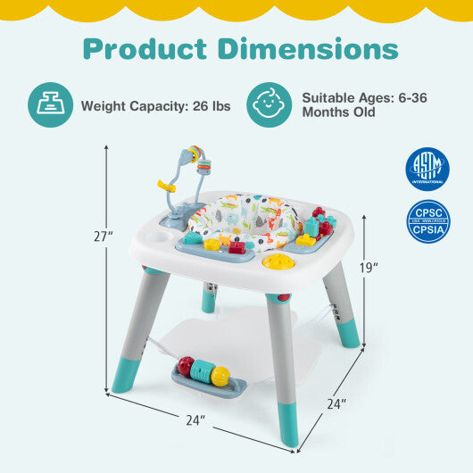 6-in-1 Baby Activity Center Infant Jumper Toddler Table W2B