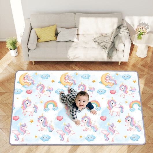 One-Piece Reversible Roll Up Soft Foam Activity Mat for Toddlers W2B