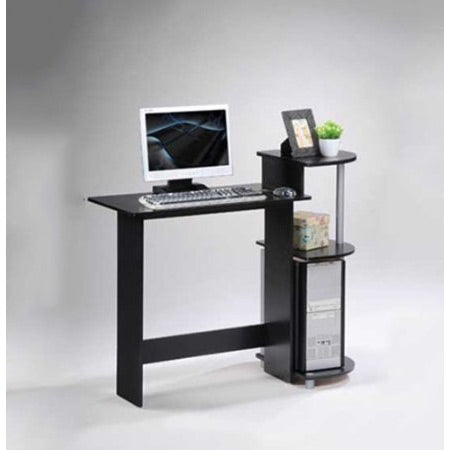Contemporary Computer Desk in Black and Grey Finish FastFurnishings
