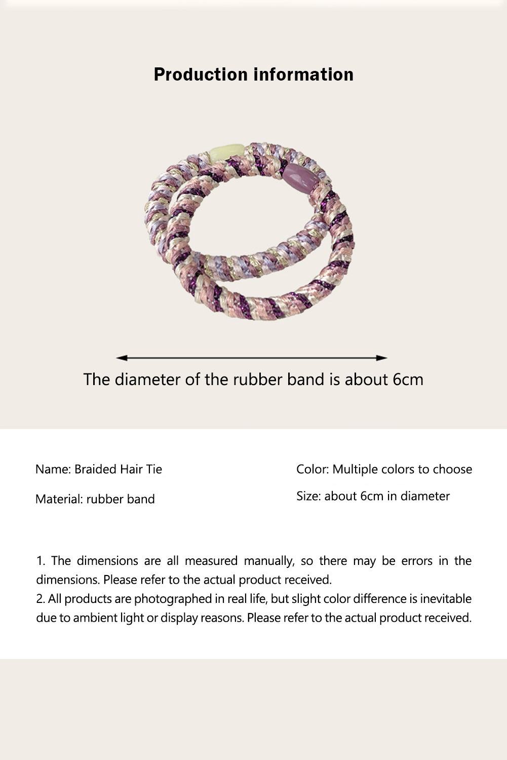 15 pcs Elastic Braided Hair Tie-2