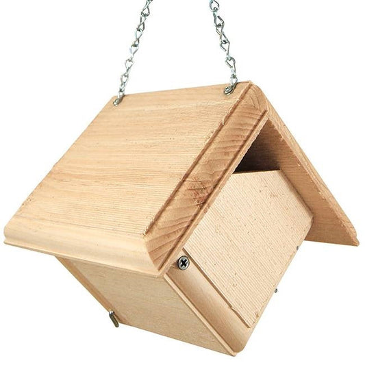 Hand Crafted Pine Wood Hanging Bird House for Carolina Wrens - Made in USA FastFurnishings