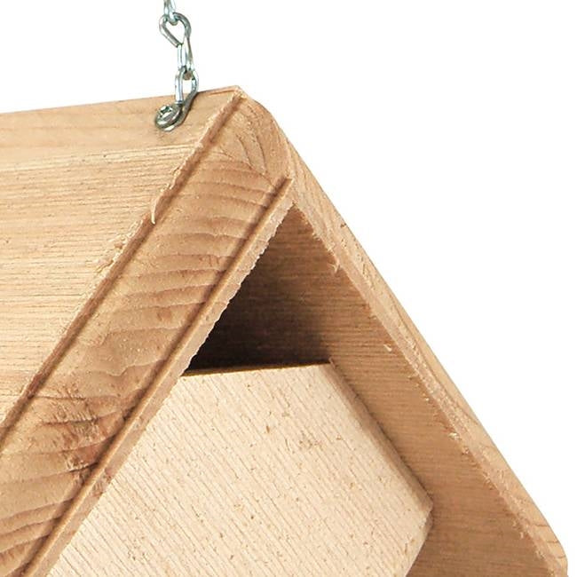 Hand Crafted Pine Wood Hanging Bird House for Carolina Wrens - Made in USA FastFurnishings