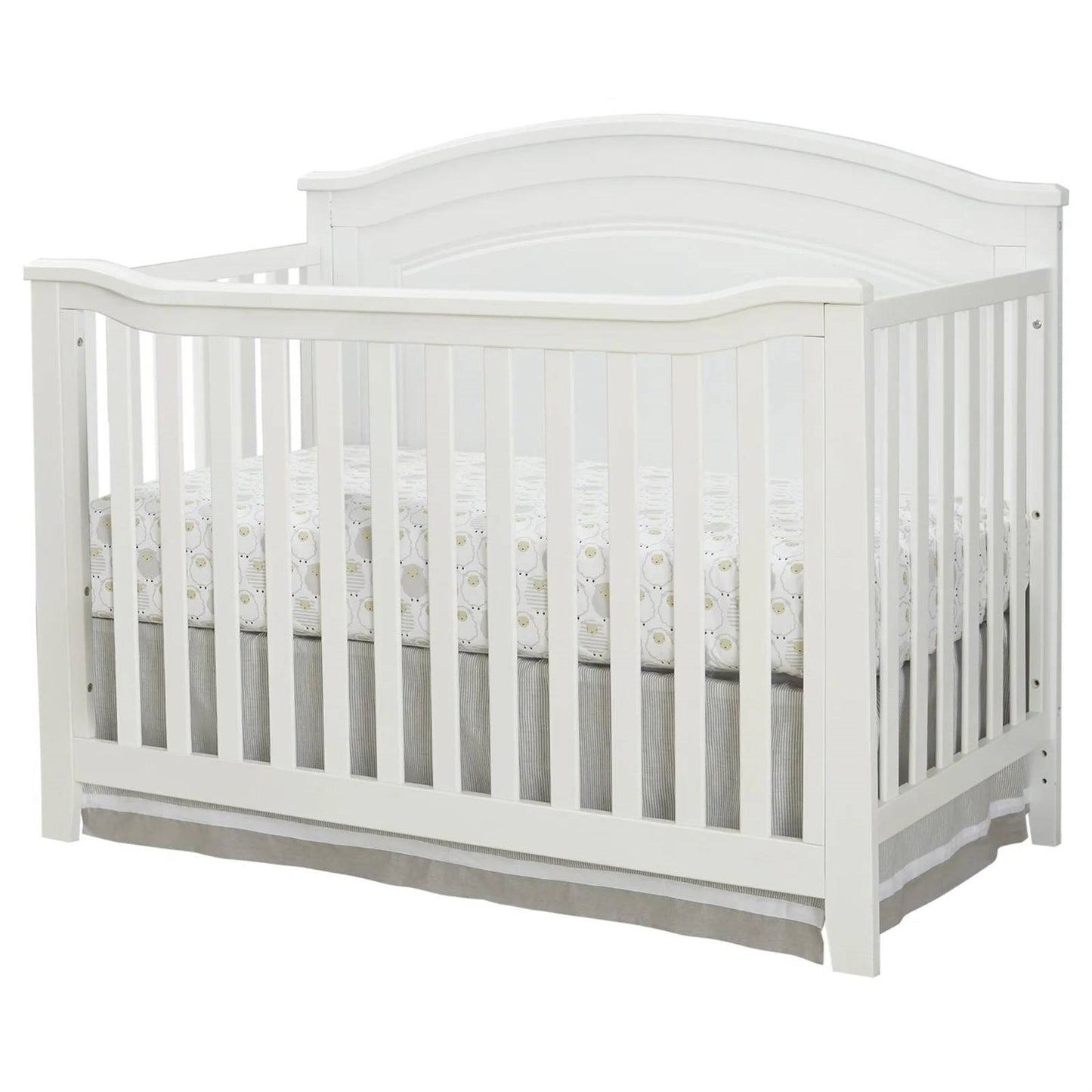 SF Home Solid Wood Convertible Crib in White - Toddler Bed Sold Separately FastFurnishings