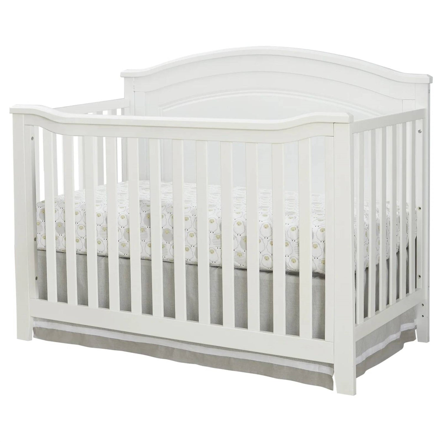 SF Home Solid Wood Convertible Crib in White - Toddler Bed Sold Separately FastFurnishings