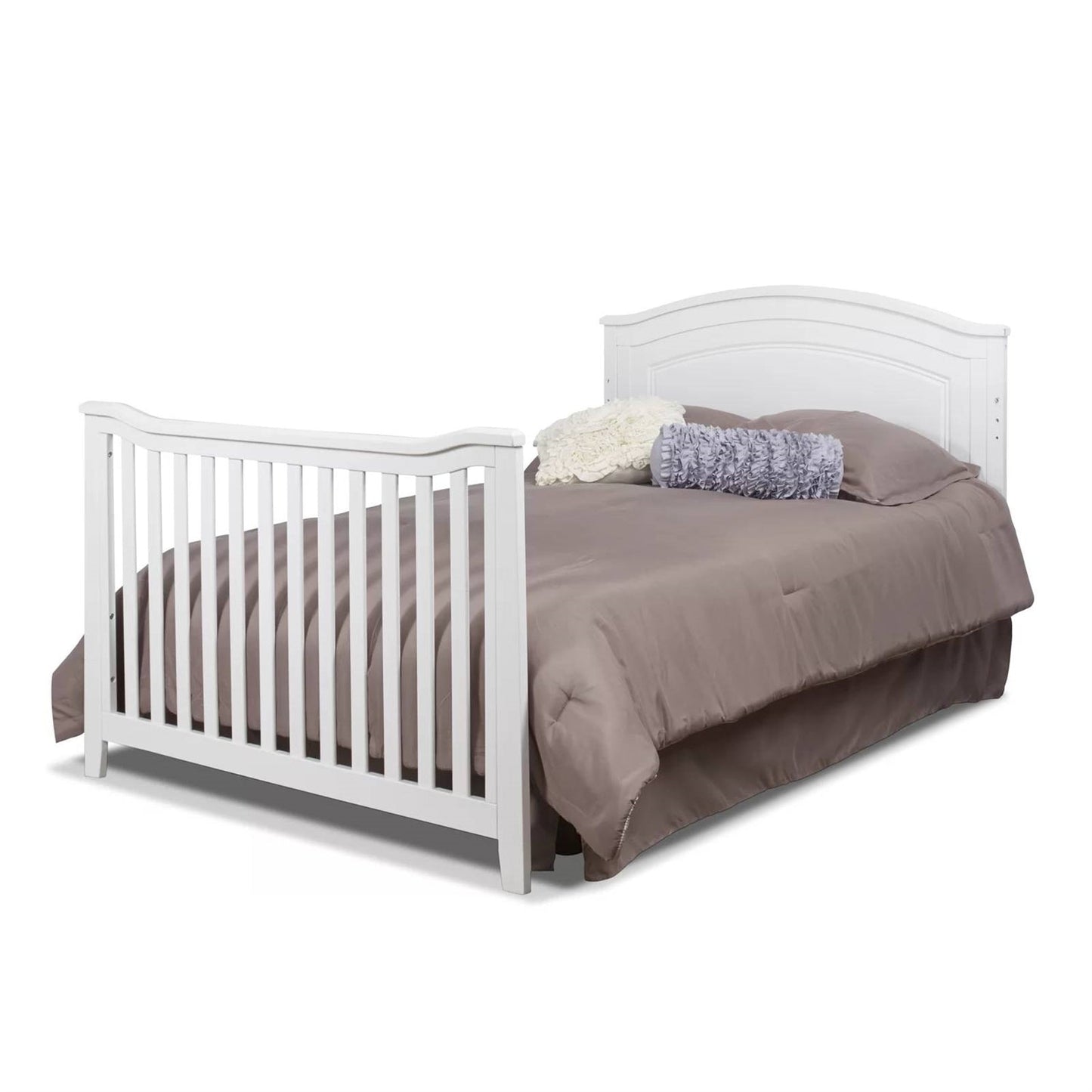 SF Home Solid Wood Convertible Crib in White - Toddler Bed Sold Separately FastFurnishings