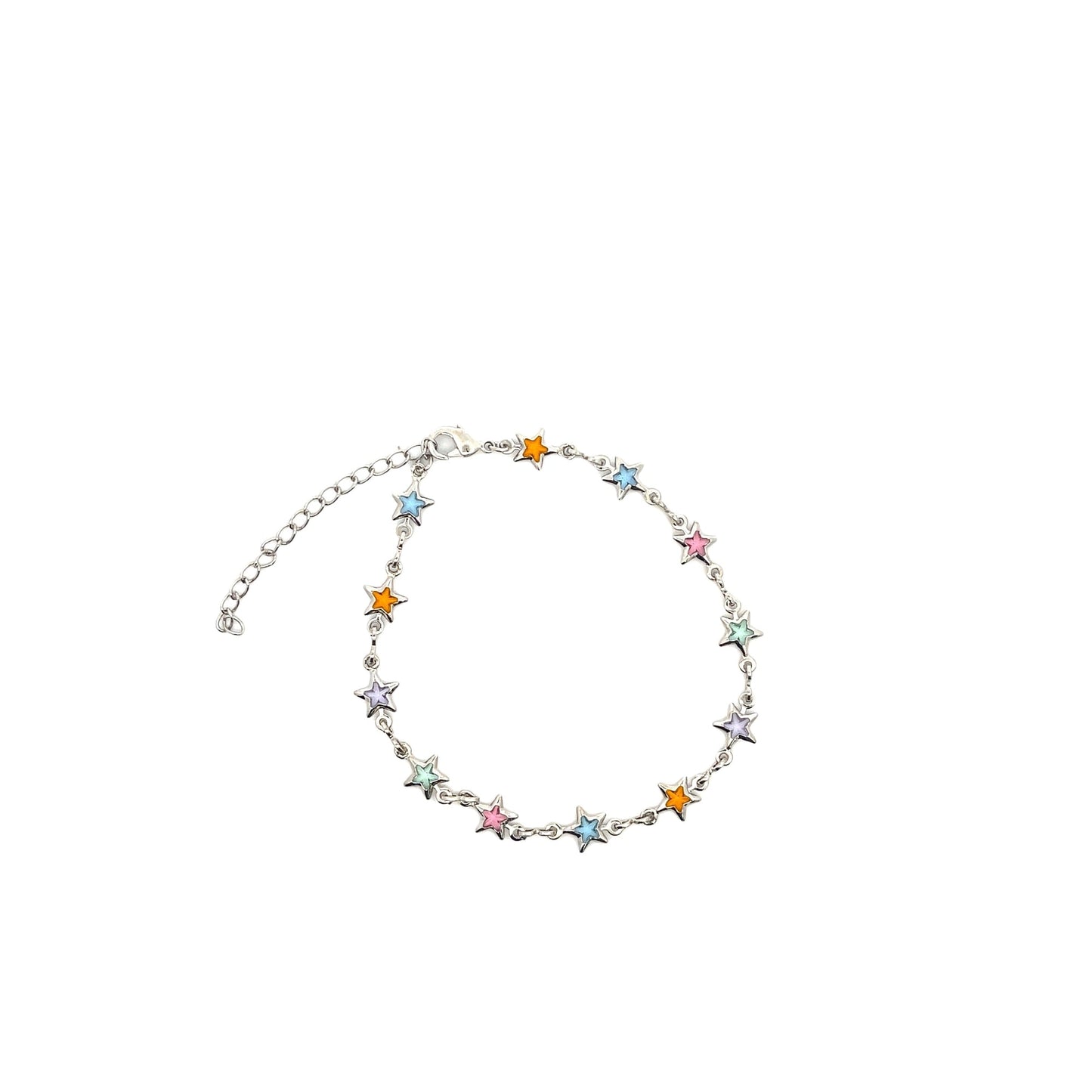 Multicolor Star CZ Stone Charm Necklace (G13/I150/E274)-2