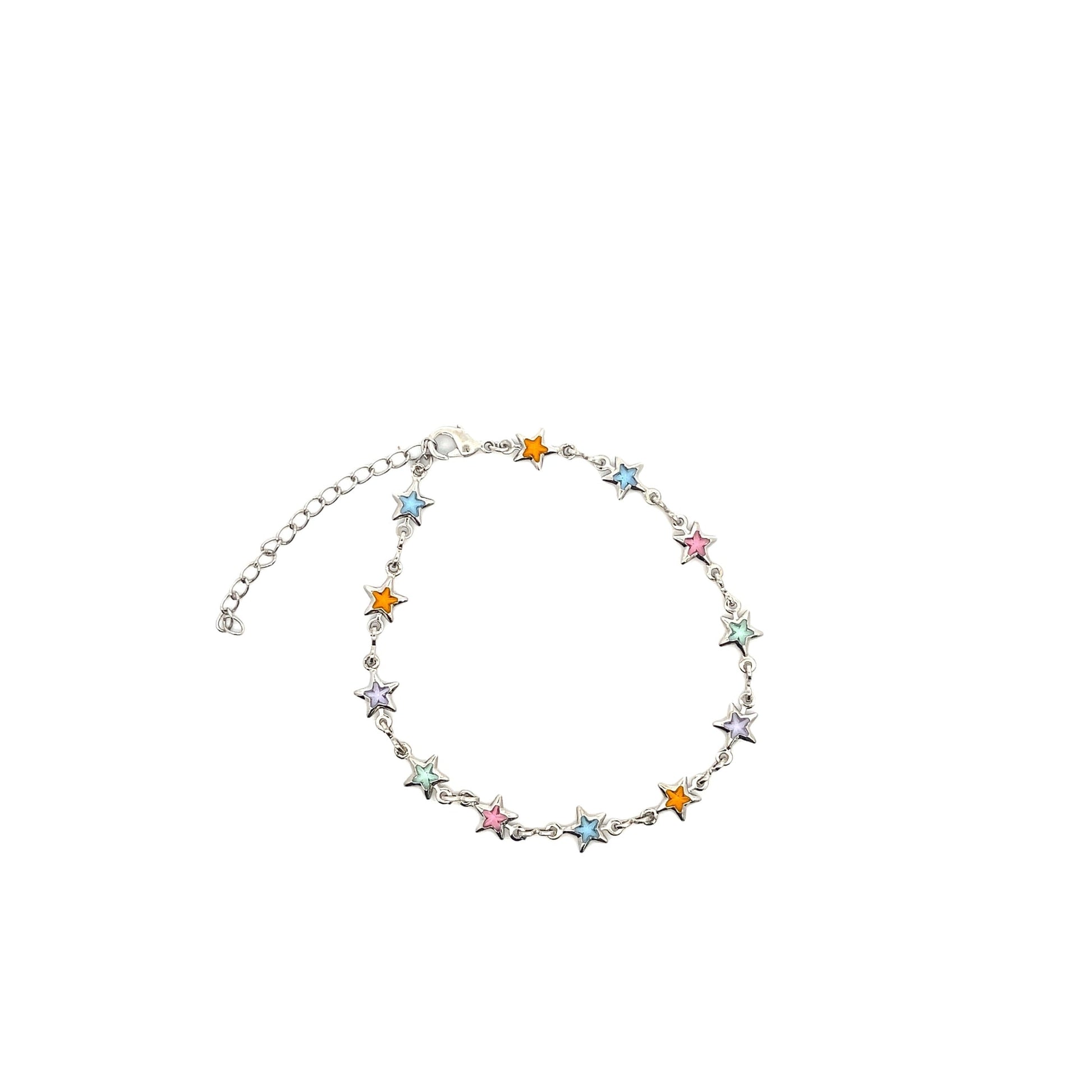 Multicolor Star CZ Stone Charm Necklace (G13/I150/E274)-2