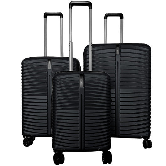 3-Piece 20/24/28 Inch Lightweight Hardside Luggage Set with 8-Spinner Wheels-Gray