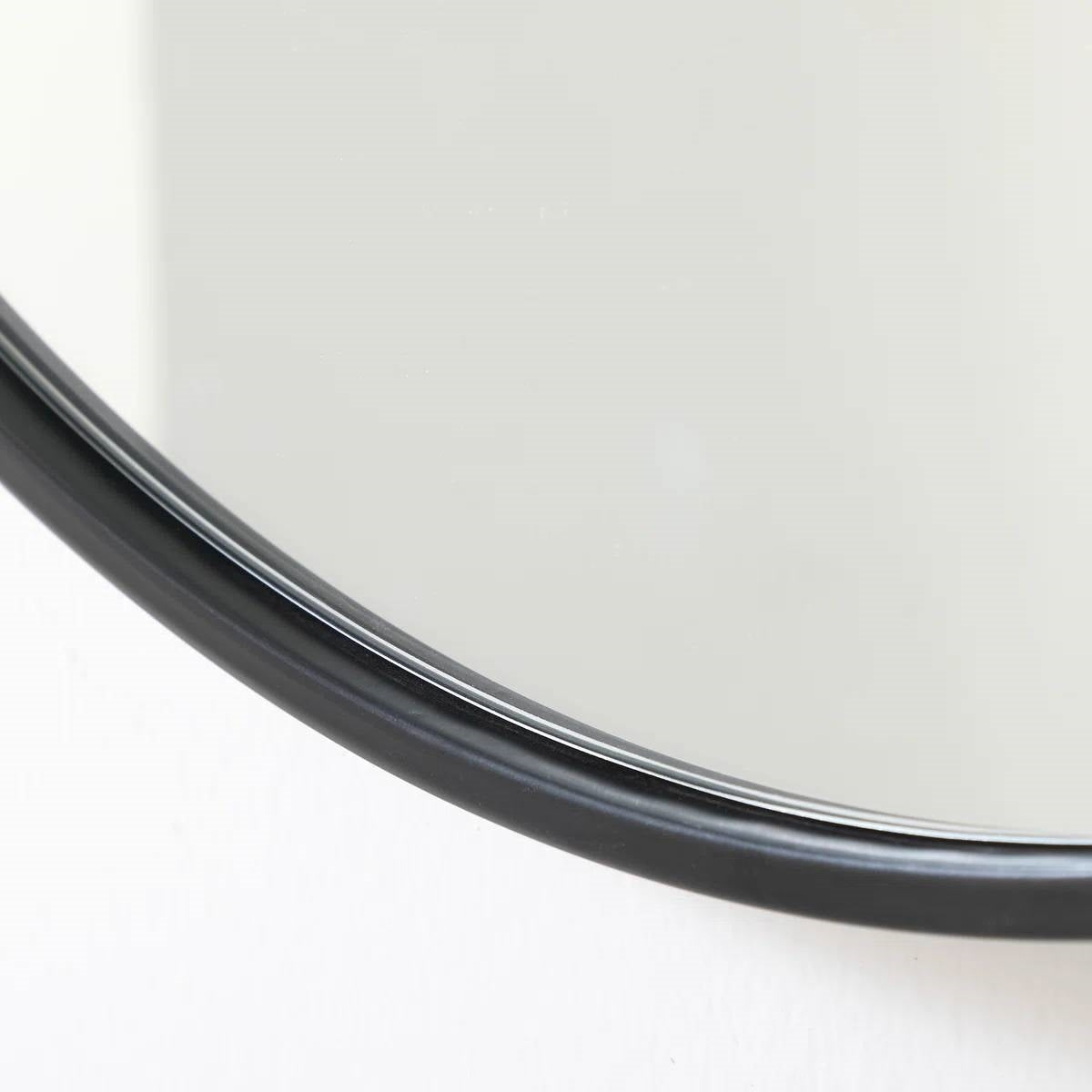 Round 42-inch Wall Mirror in Black - Living Room Bedroom Accent Bathroom Mirror-1