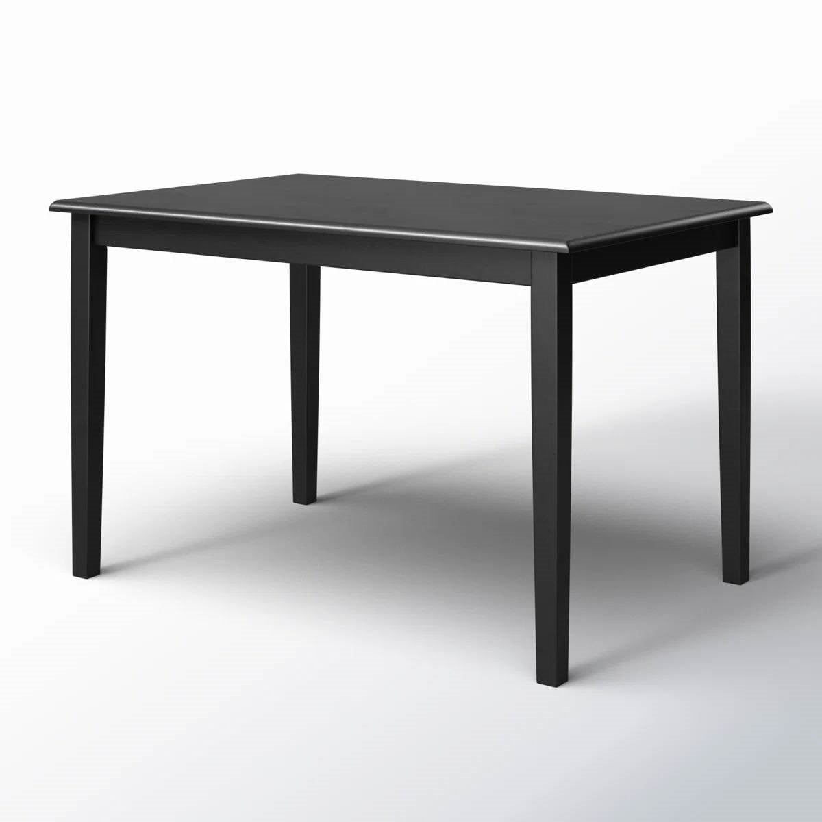Farmhouse 32 x 48 inch Dining Table in Black Wood Finish-0