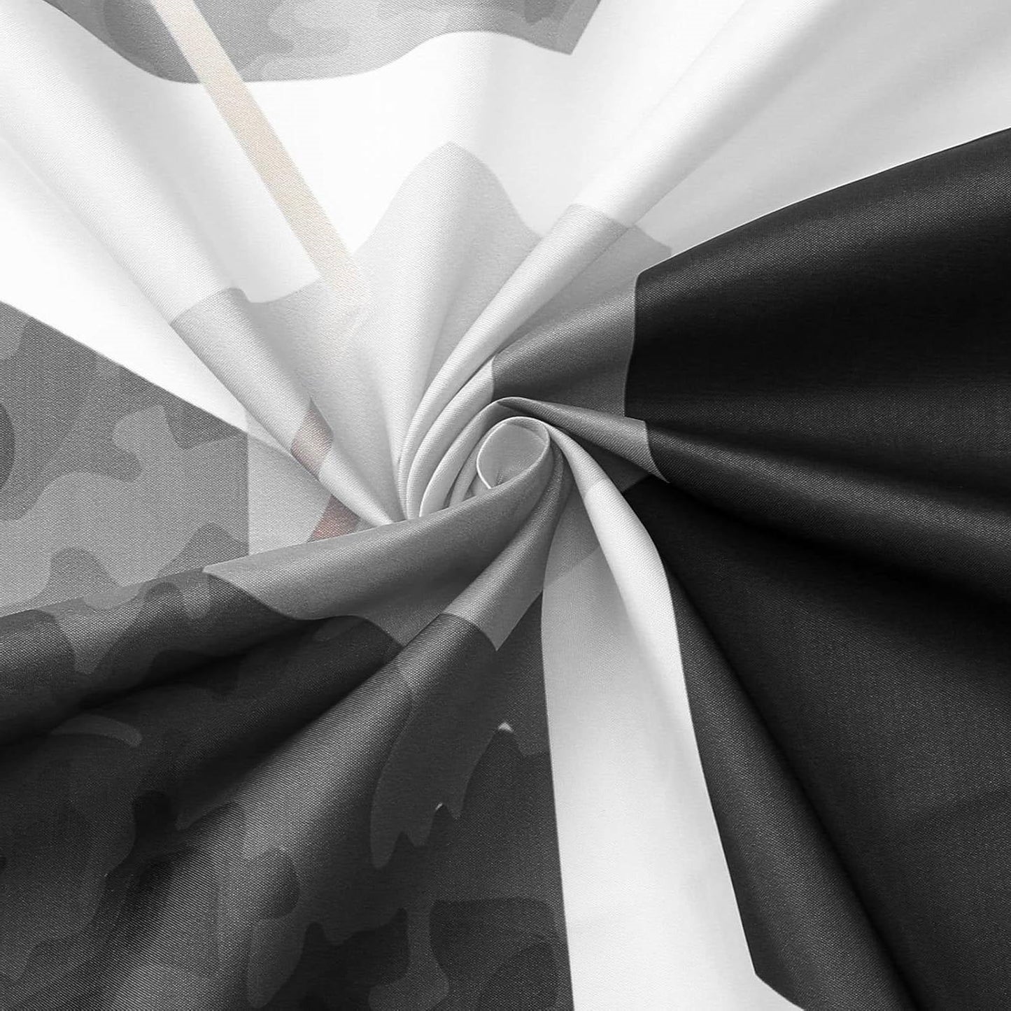72"W x 78"H Black White Hexagonal Pattern Polyester Shower Curtain FastFurnishings
