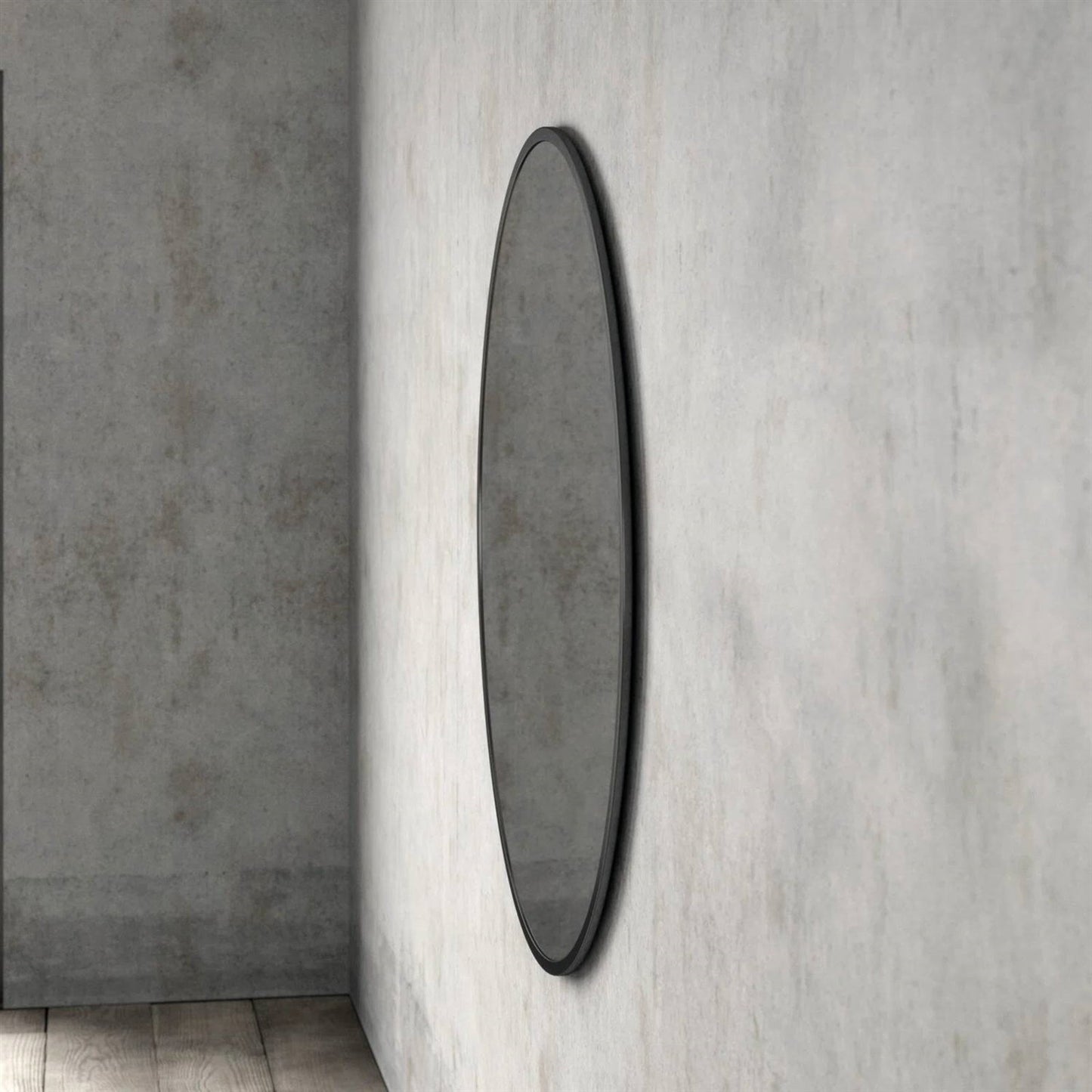 Round 36-inch Wall Mirror in Black - Living Room Bedroom Accent Bathroom Mirror-4