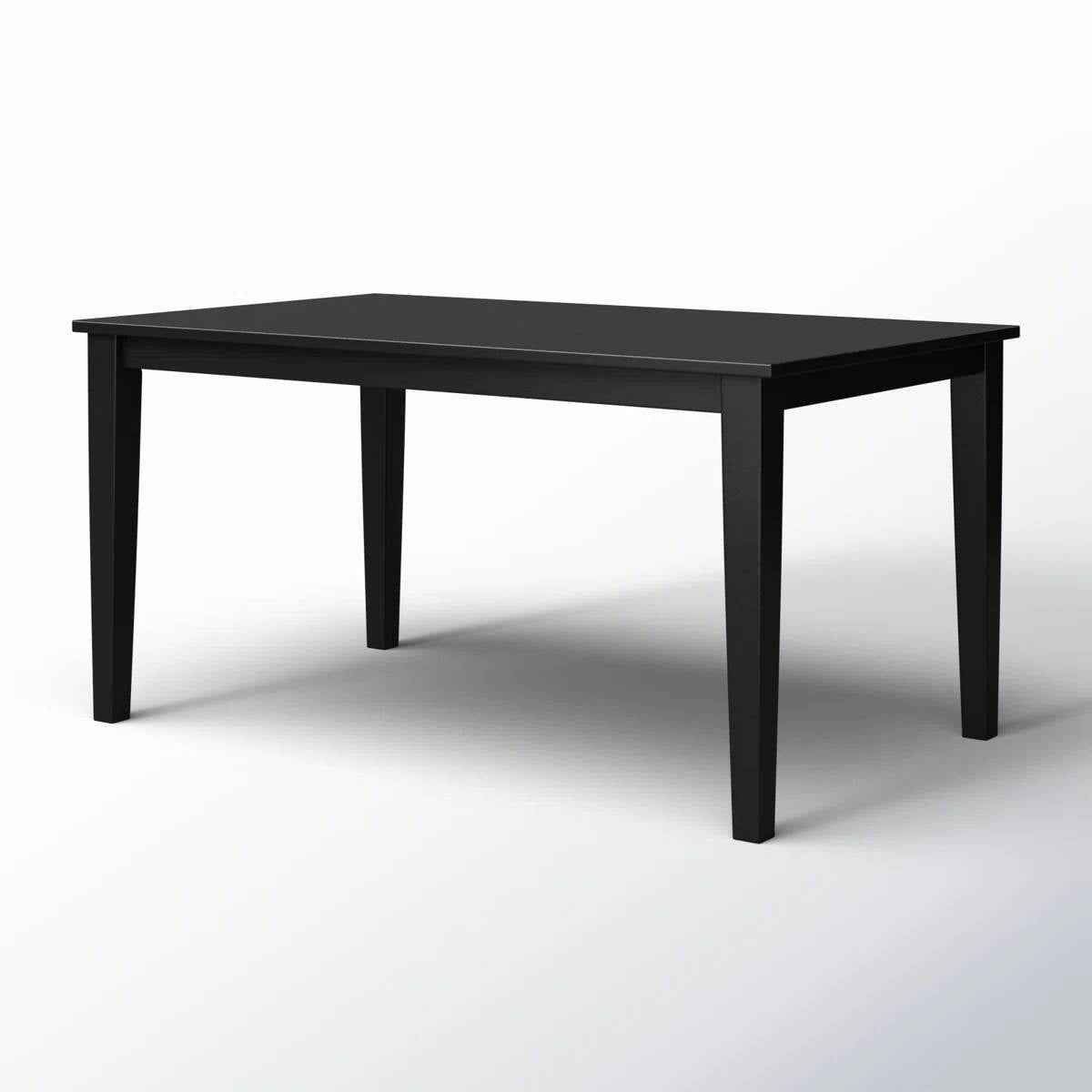 36 x 60 inch Rectangular Dining Table in Black Wood Finish-0