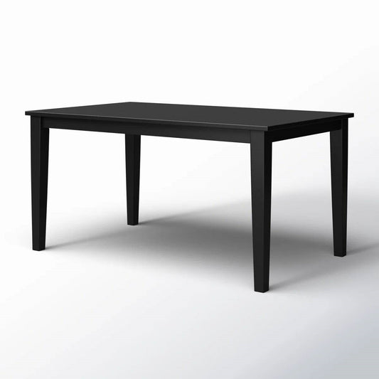 36 x 60 inch Rectangular Dining Table in Black Wood Finish-0