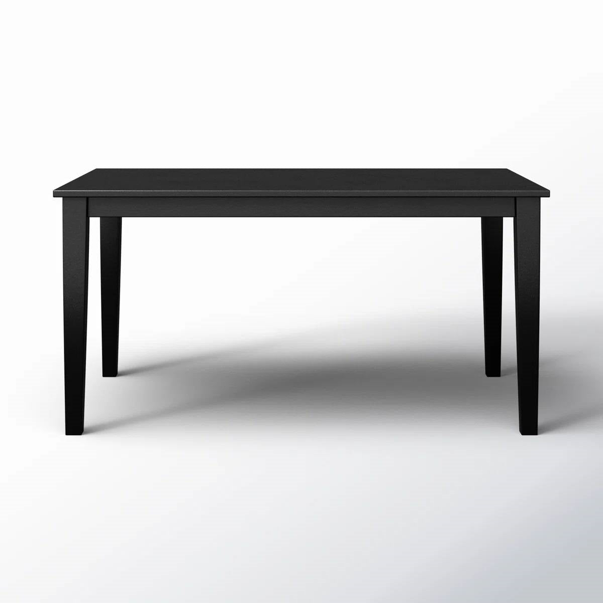 36 x 60 inch Rectangular Dining Table in Black Wood Finish-2