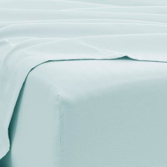 Twin size Aqua 4 Piece Wrinkle Resistant Microfiber Polyester Sheet Set FastFurnishings