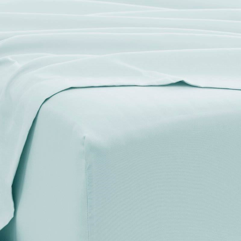 Twin XL Aqua 4 Piece Wrinkle Resistant Microfiber Polyester Sheet Set FastFurnishings